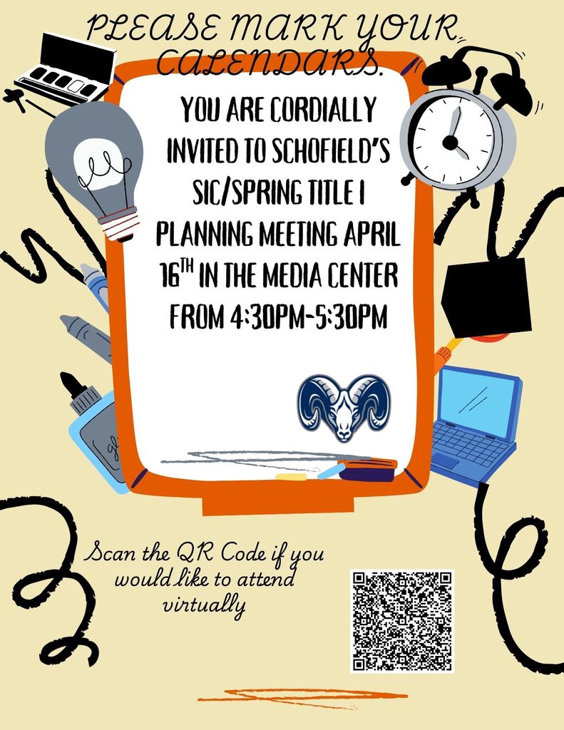 Flyer is beige in color with pictures of a lightbulb, clock and a laptop