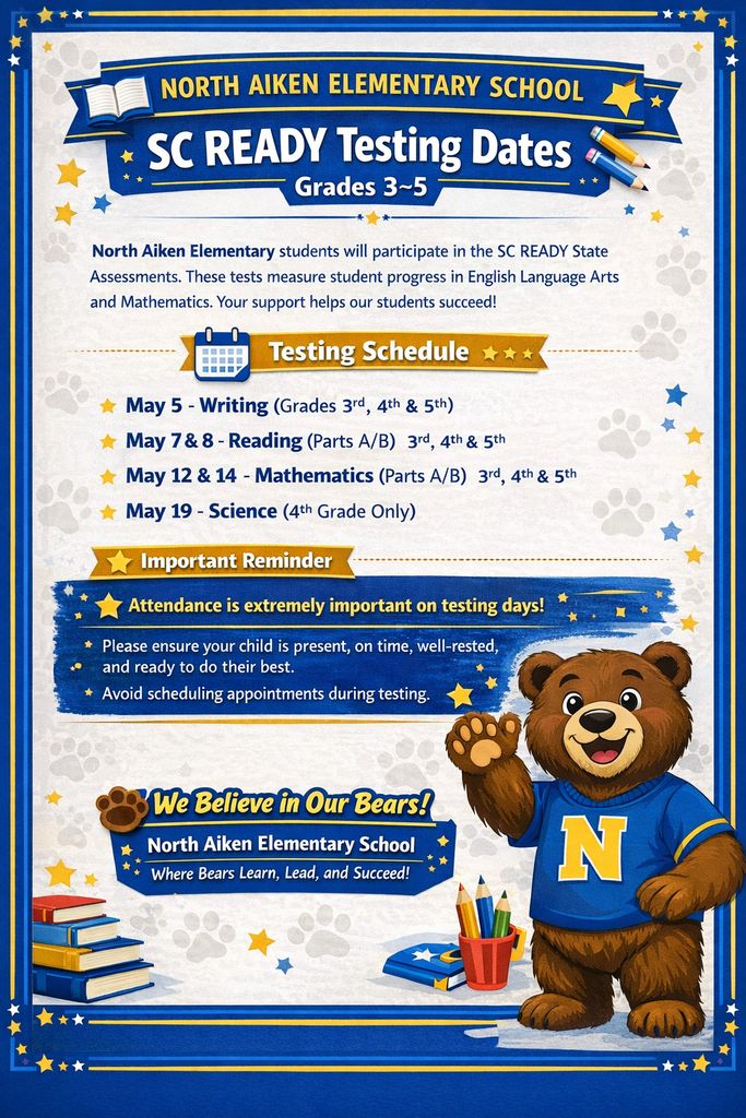 SC READY Testing Dates