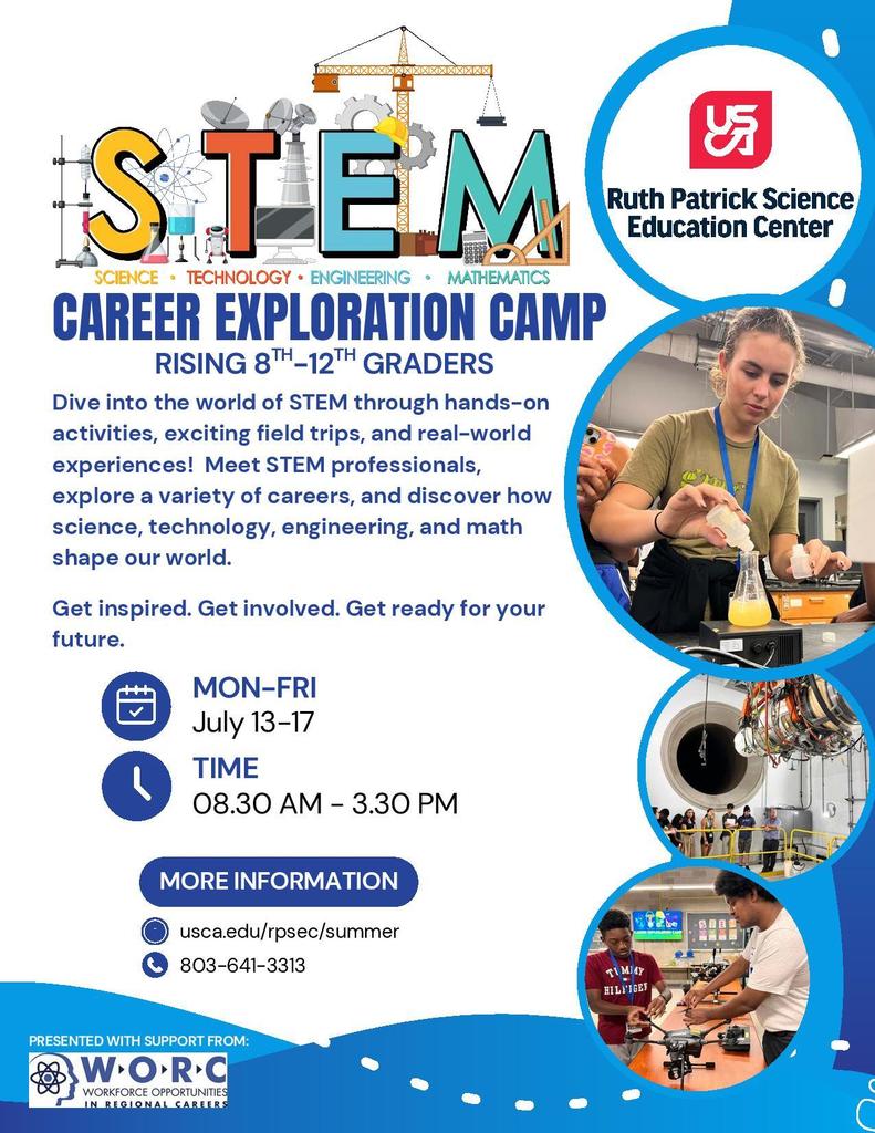 Take a look at this exciting opportunity for a STEM Camp this summer!