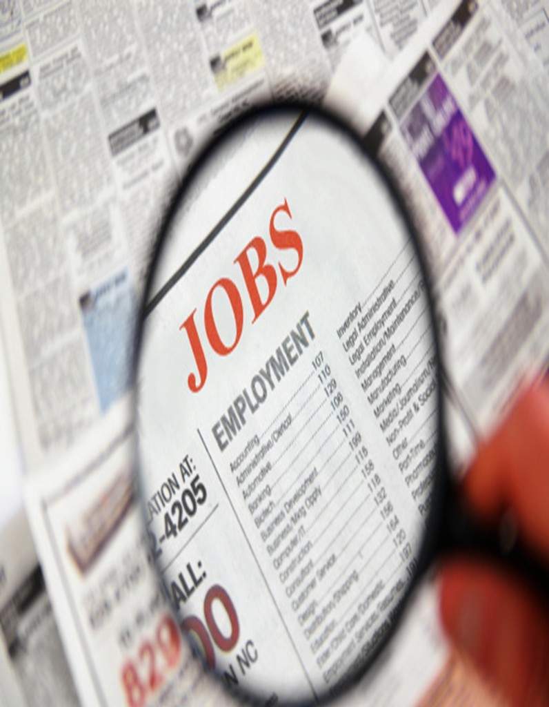Newspaper with Jobs Ads.