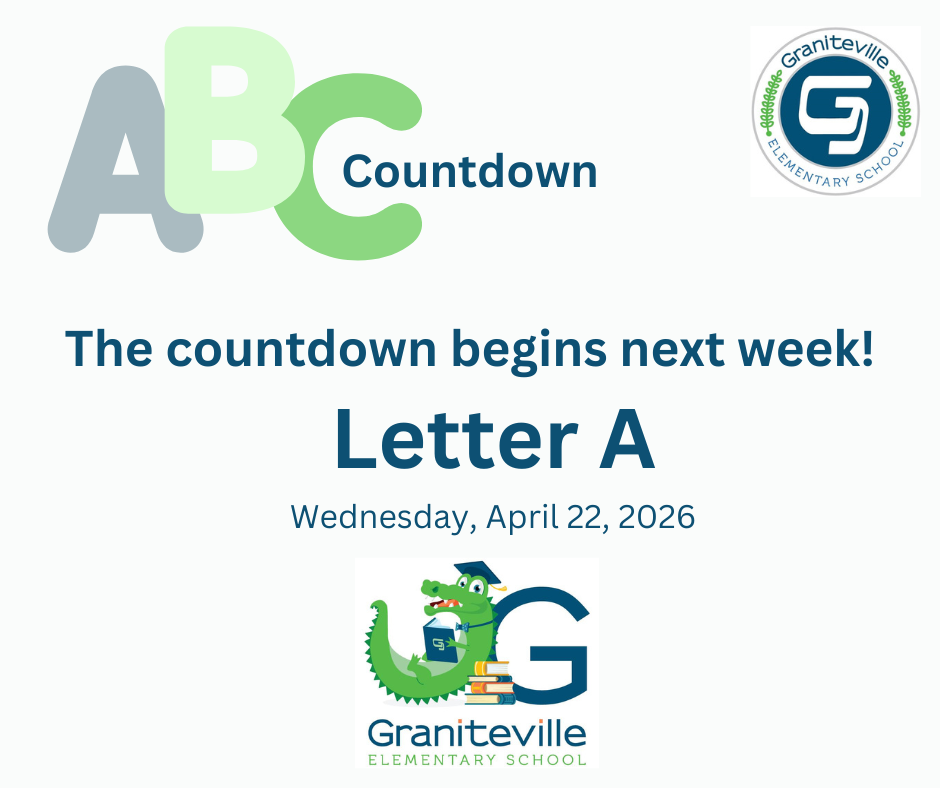 ABC Countdown, The countdown begins next week. Letter A Wednesday, April 22, 2026