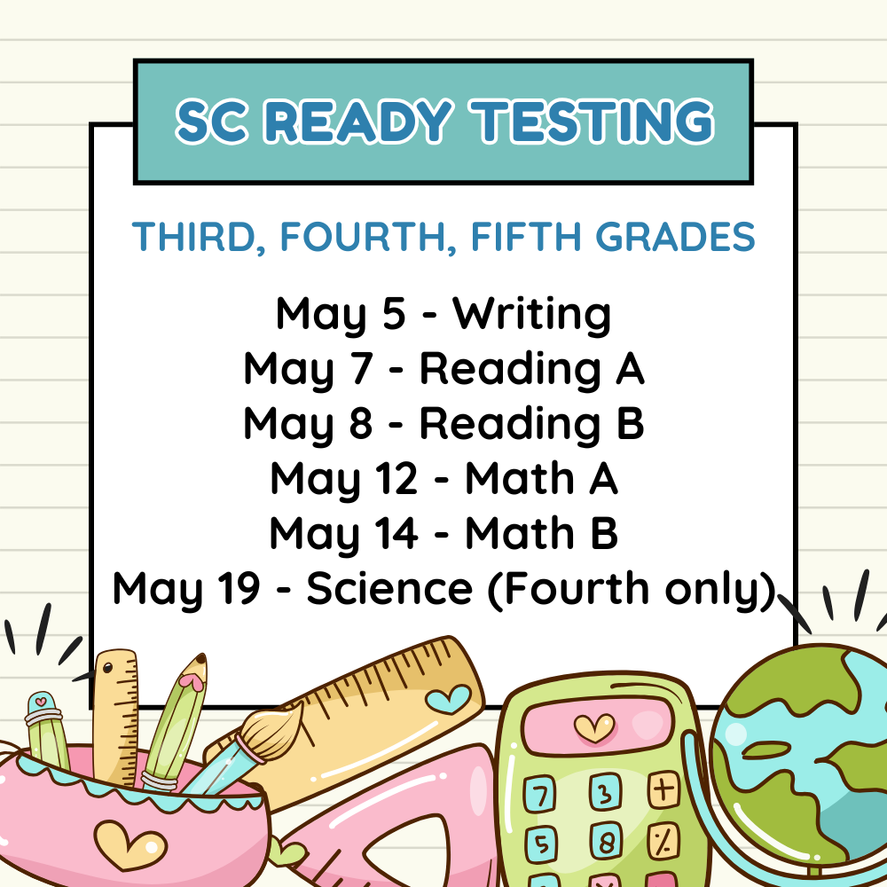 SC REASDY testing schedule