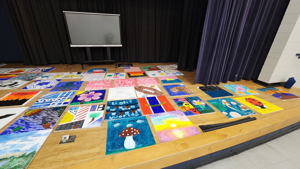 painted ceiling tiles