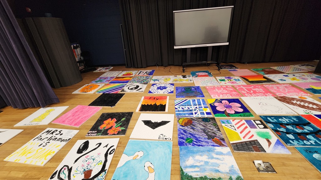 painted ceiling tiles