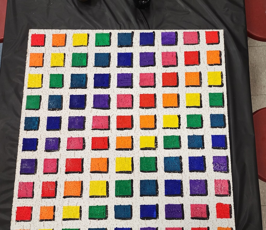 painted ceiling tiles