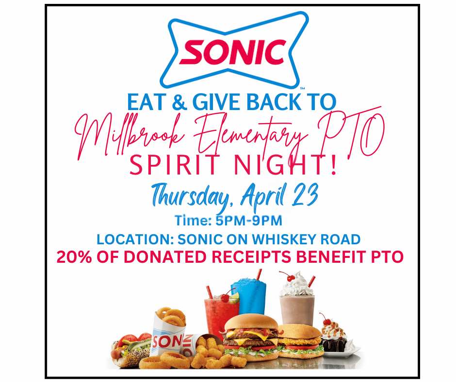 Millbrook Elementary PTO Sonic Spirit Night