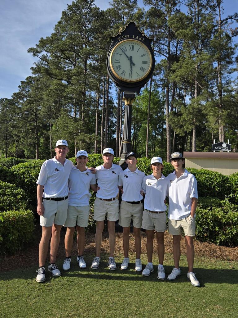 Boys Golf Team on Course. 