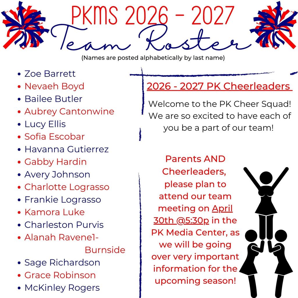 Cheer roster