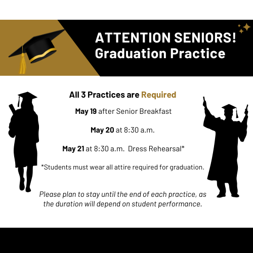 Silhouettes of seniors walking and cheering. 