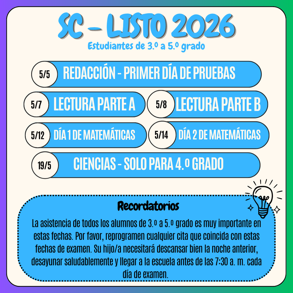 SC Ready Date Reminders (Spanish)