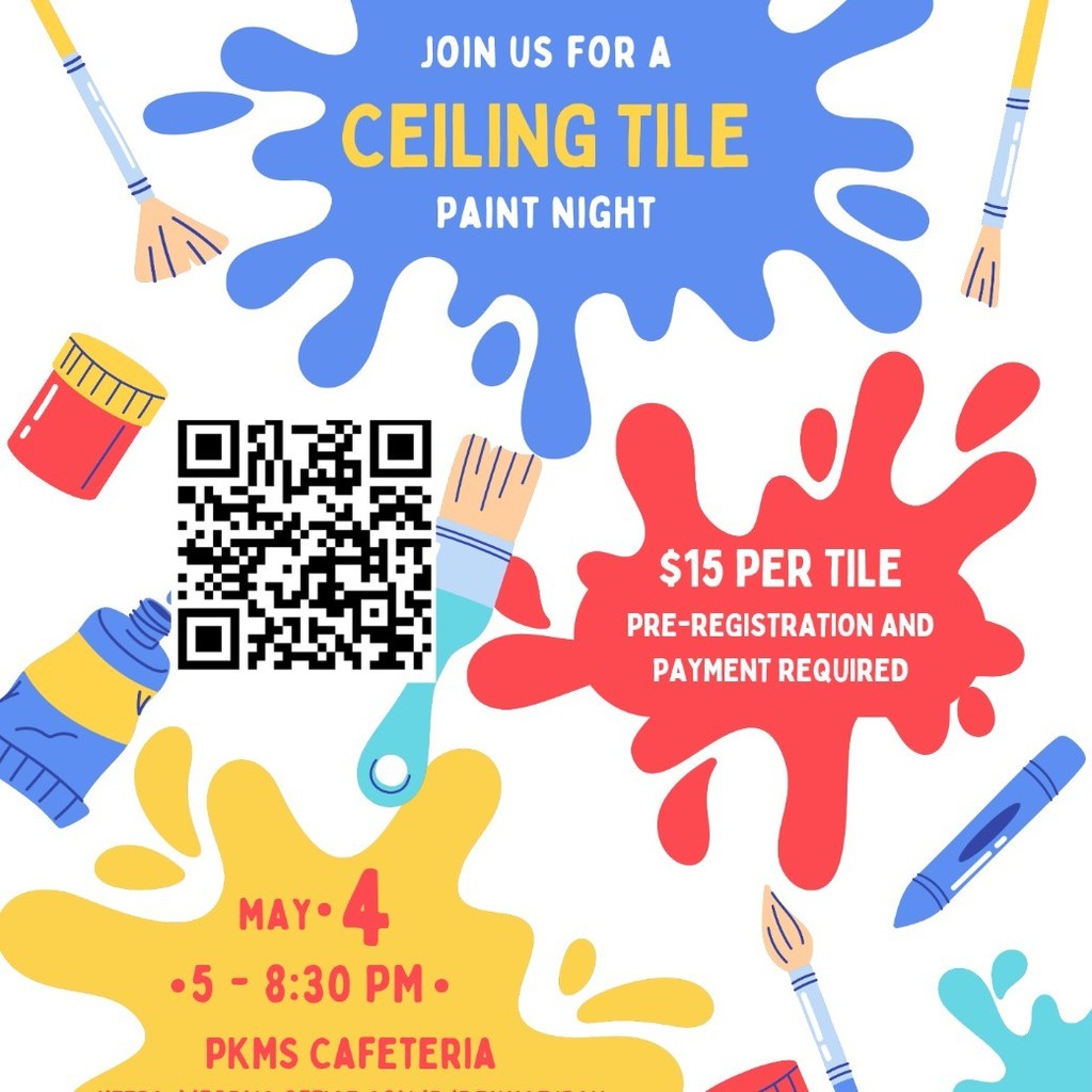 ceiling tile paint night flyer 