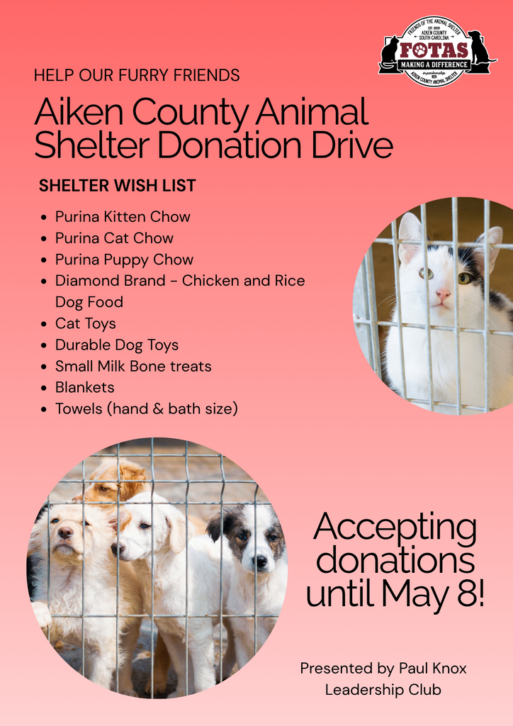 animal shelter donation drive flyer