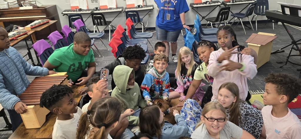 therapy dog Reba—visited Ms. Ryan’s 4th grade