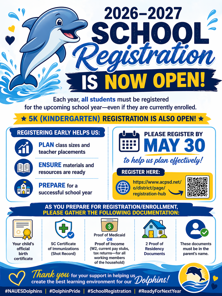 2026 - 2027 School Registration Now Open