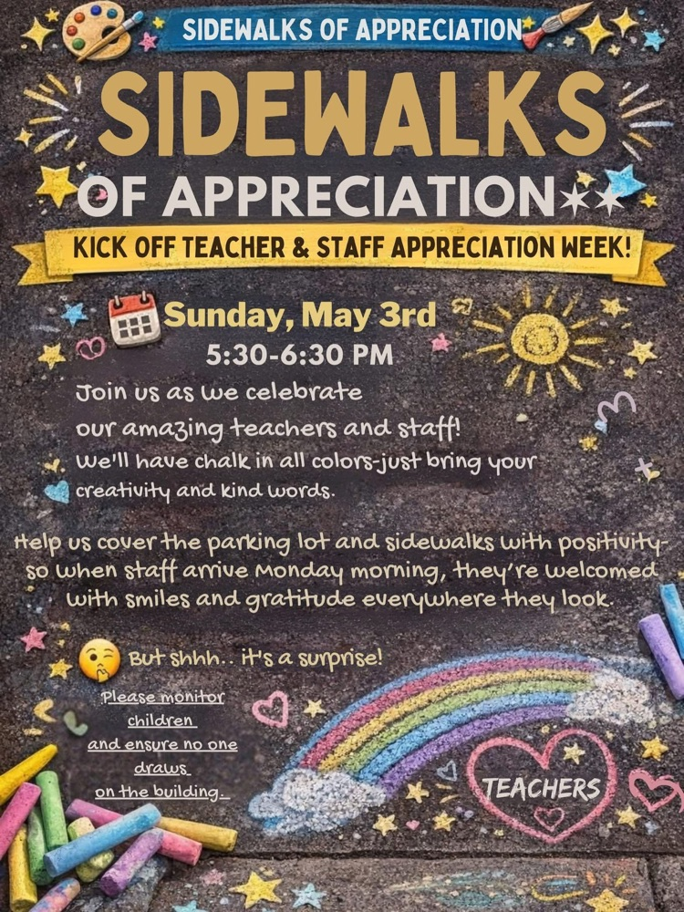 sidewalk chalk with Information about Sunday  
