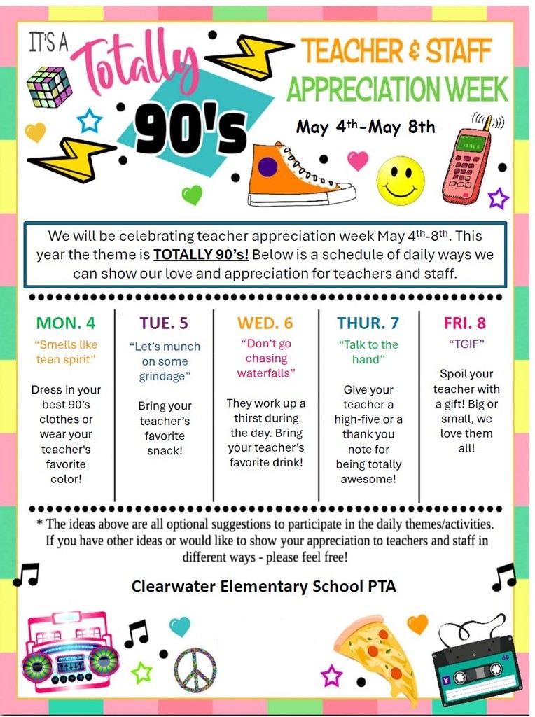 Totally 90s Teacher Appreciation Flyer 