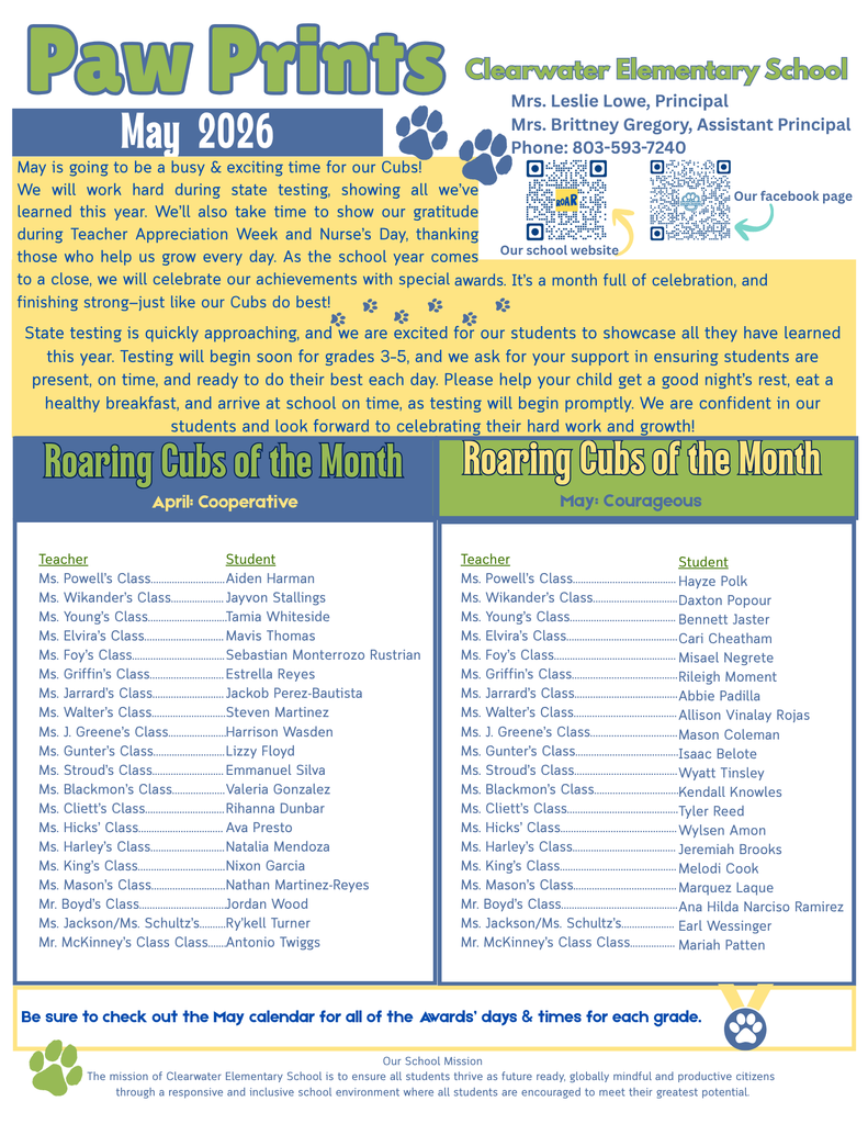 May Newsletter 