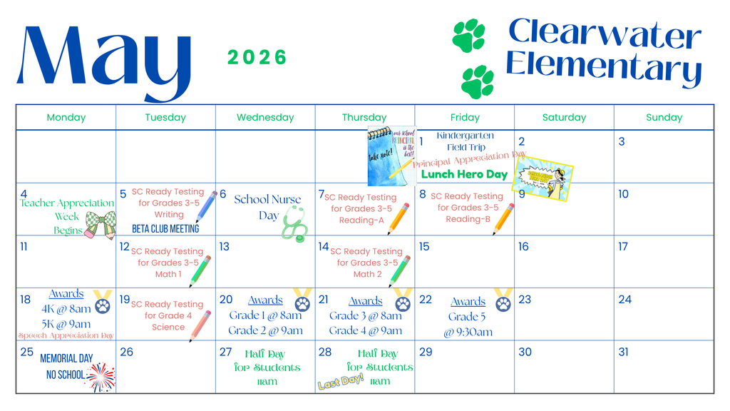 May Calendar 