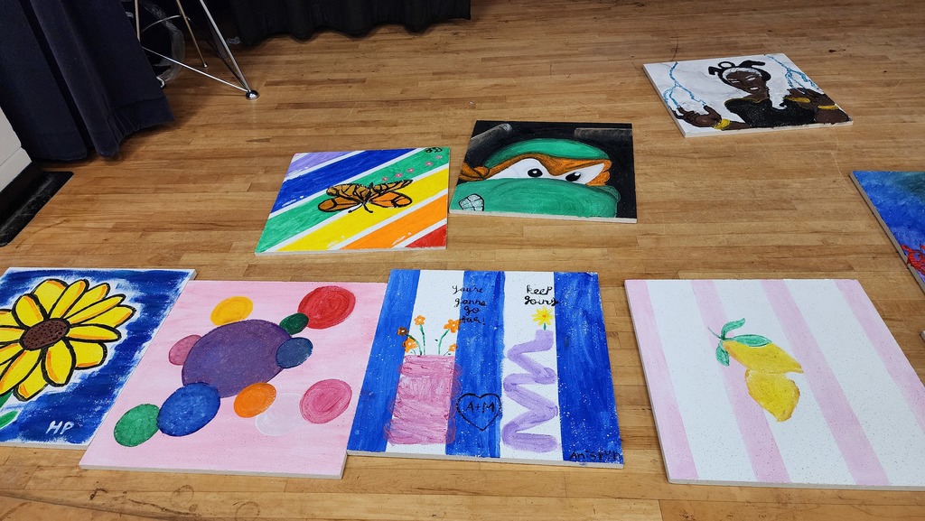 painted ceiling tiles