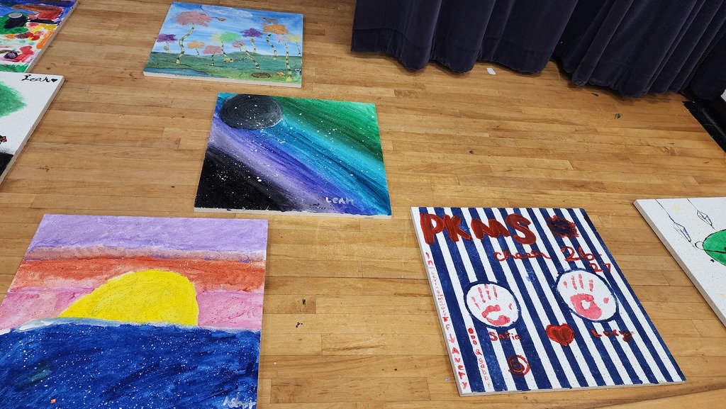 painted ceiling tiles