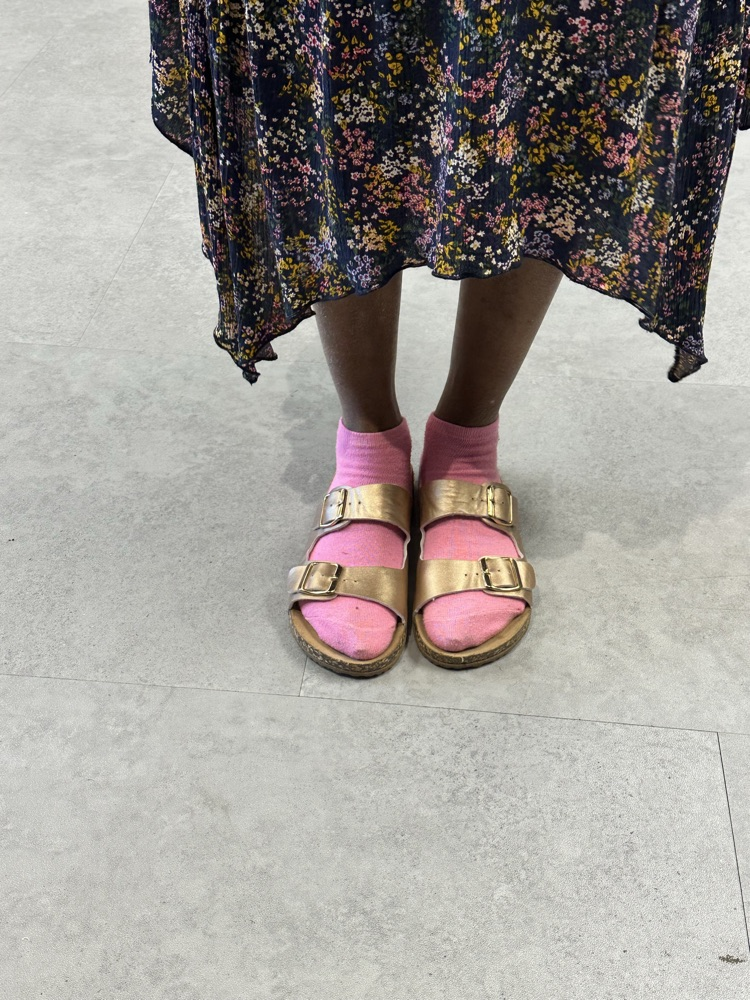 teachers wearing socks and sandals 