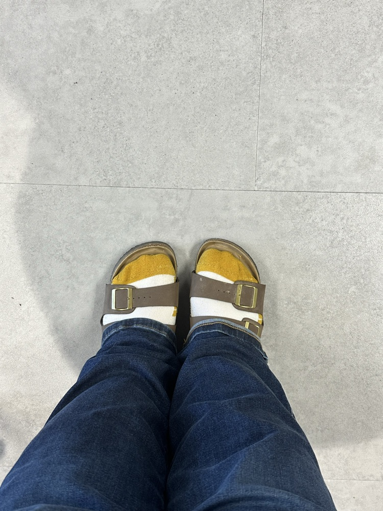 teachers wearing socks and sandals 