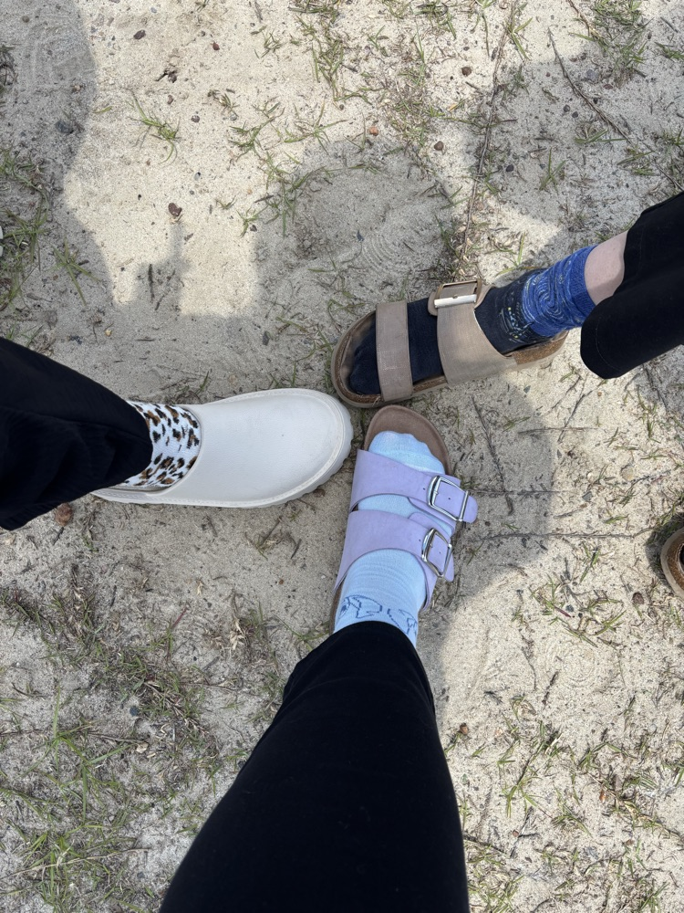 teachers wearing socks and sandals 