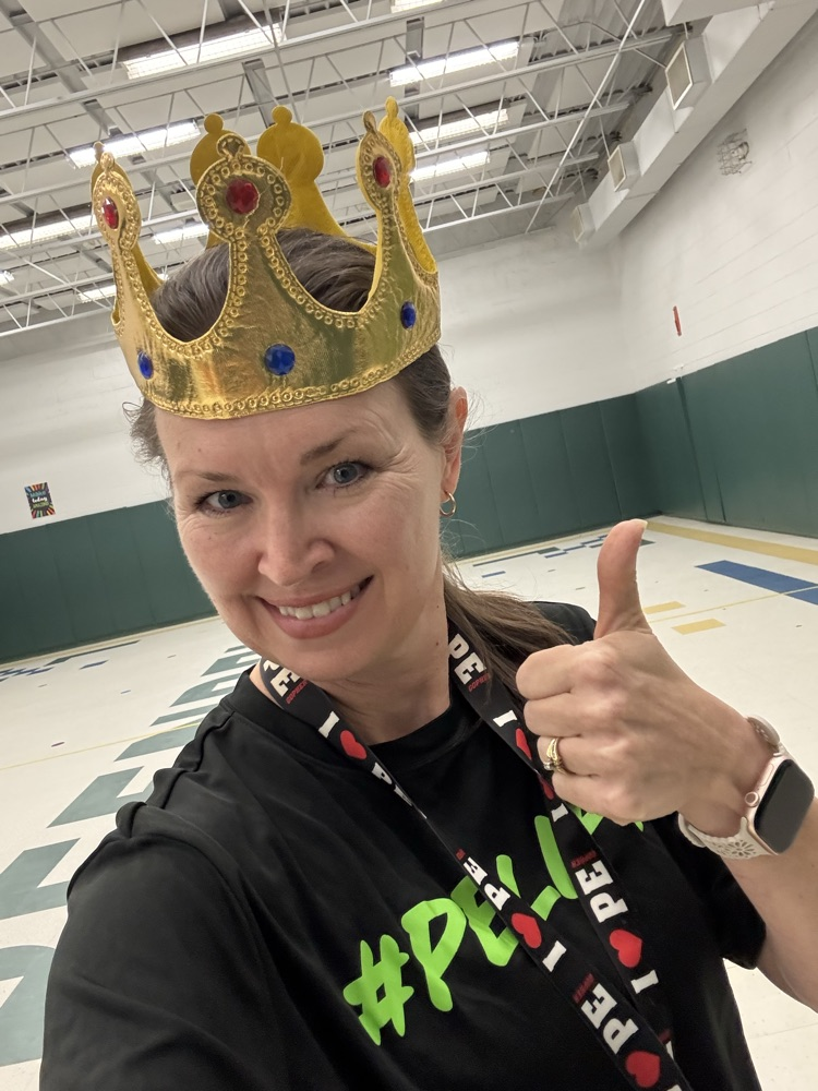 teacher wearing a crown/tiara