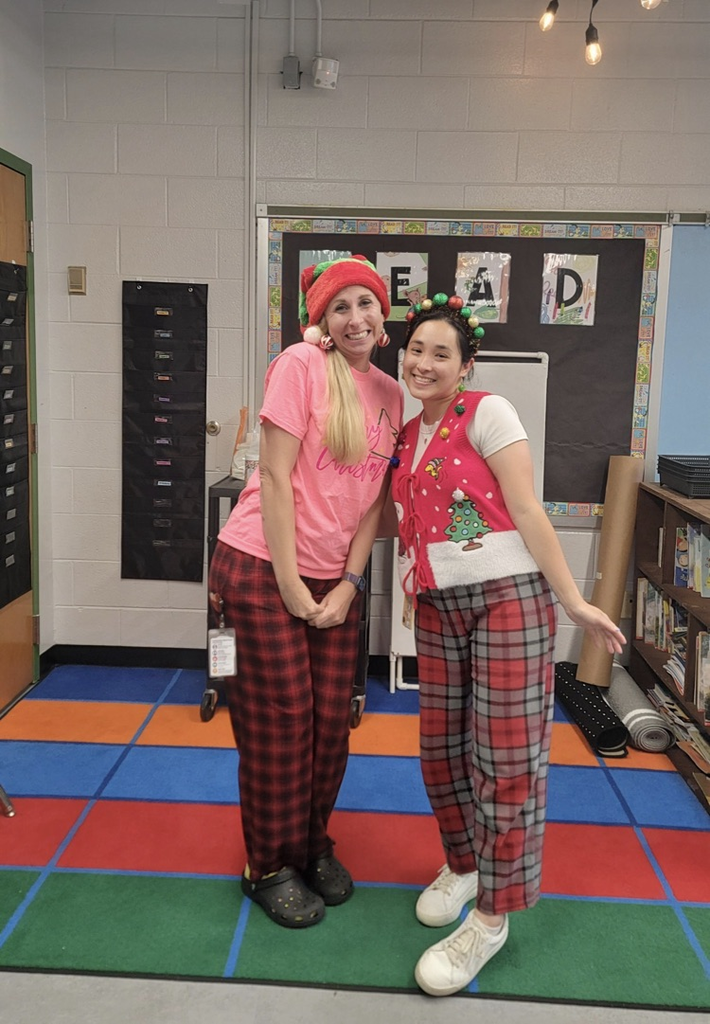teachers wearing Christmas attire