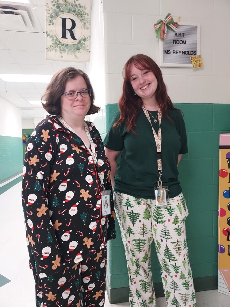 teachers wearing Christmas attire