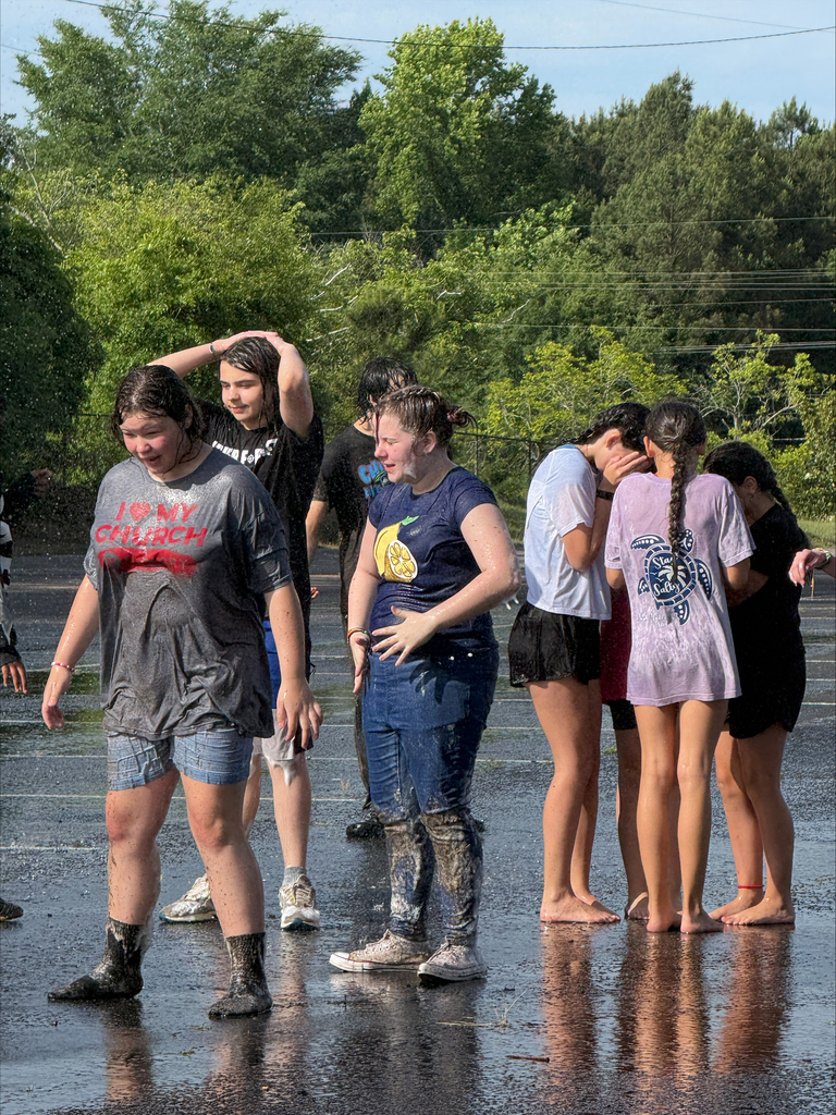 Students got soaked by the local fire department.