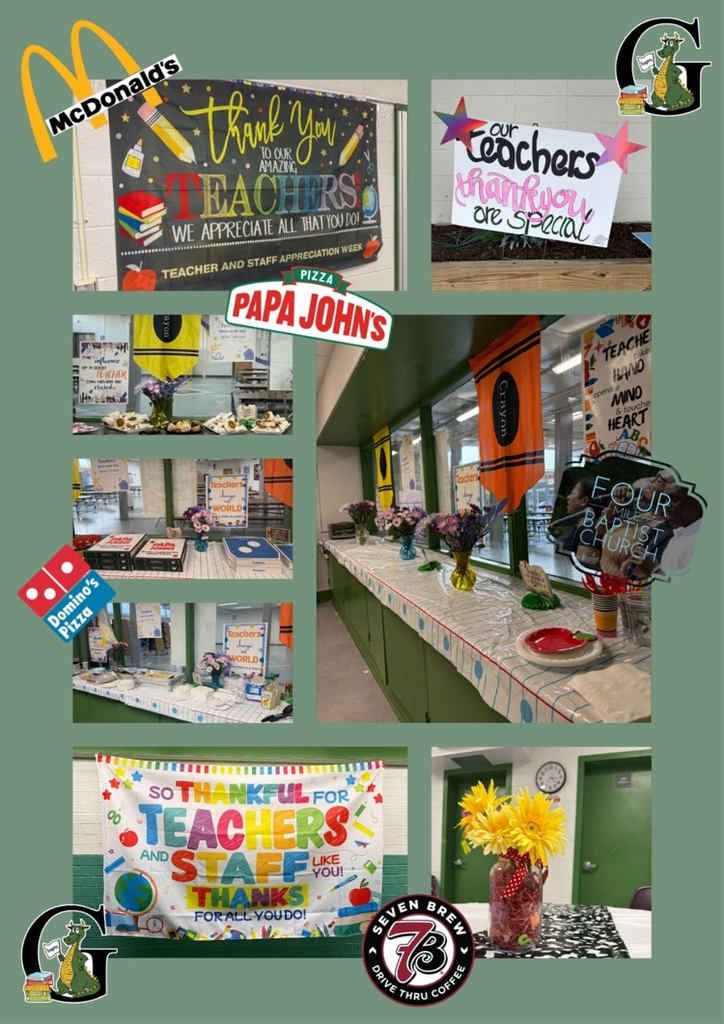 teacher appreciation flyer with all the community partners 