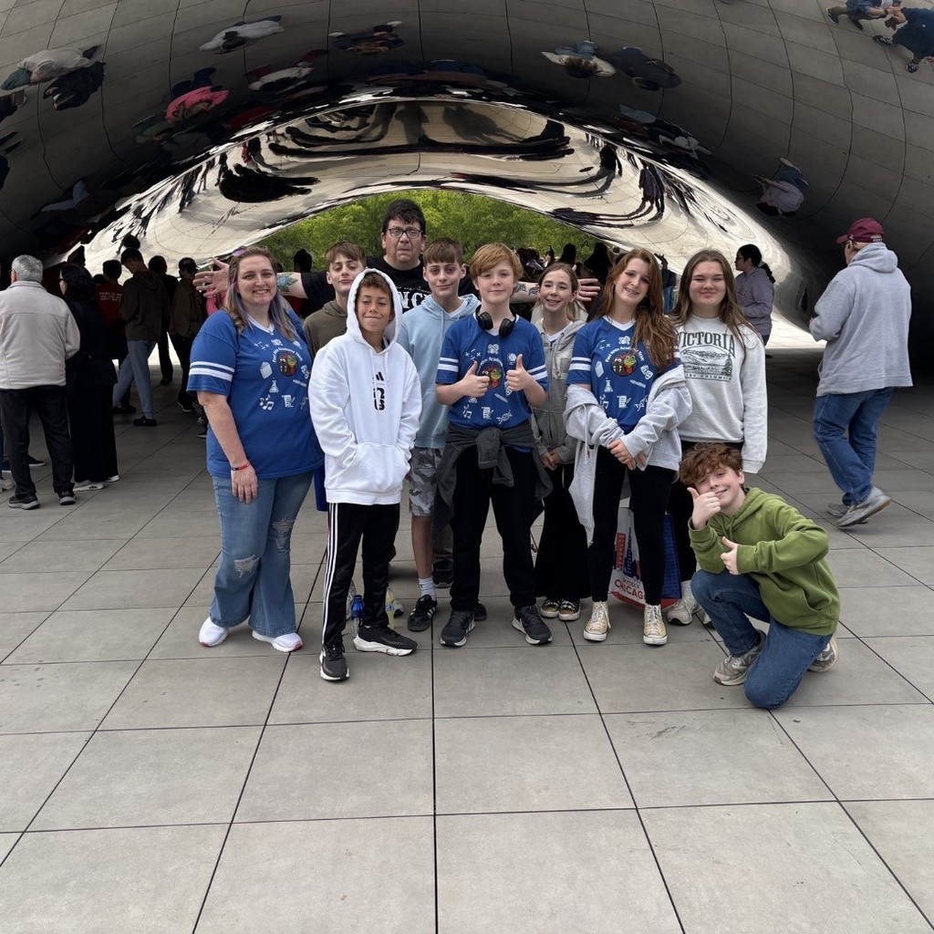 academic team at the bean in millennium Park 