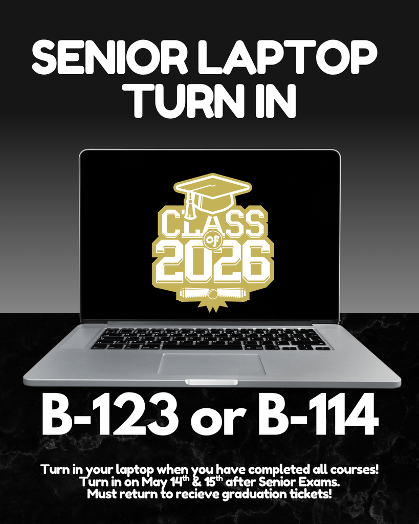Laptop with Class of 2026 Cap and Tassel