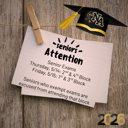 Wood paneling with String and paperclip and grad NA cap with 2026 logo. 
