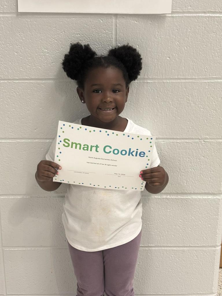 One Smart Cookie Award - Kindergartener know sight words