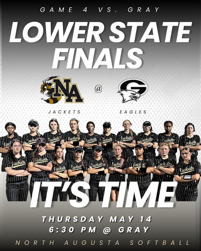 Softball team posing with arms crossed with NA logo and Eagles logo.