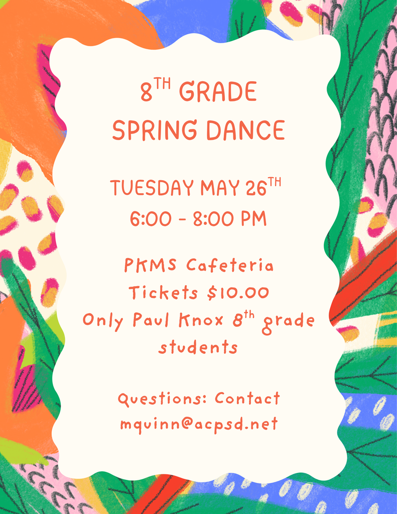 8th grade dance flyer