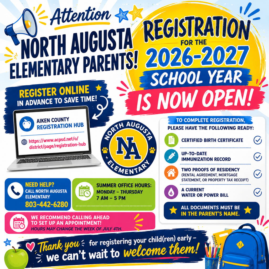 2026 - 2027 School Registration now open