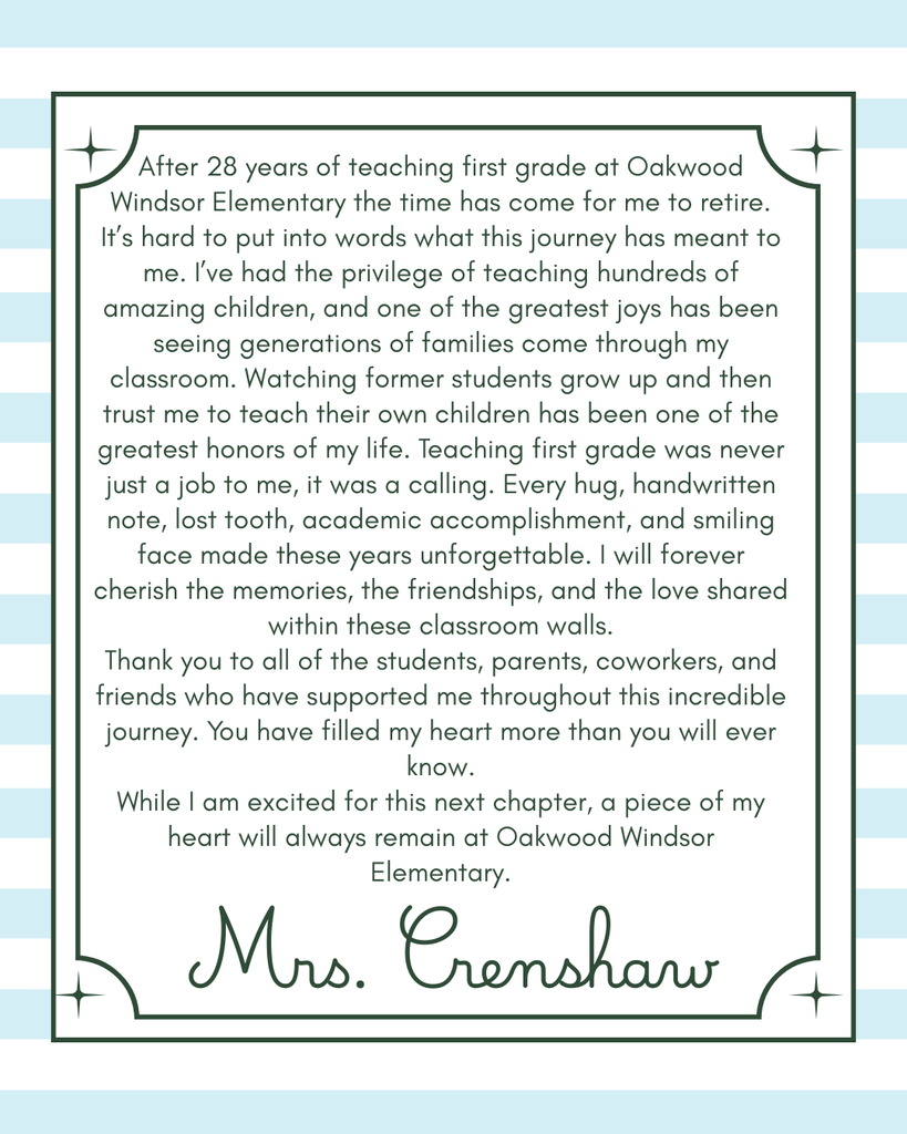 crenshaw retirement 