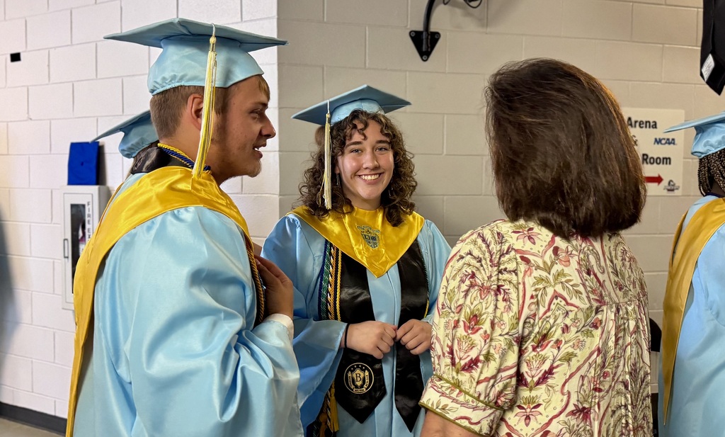 Ridge Spring-Monetta High senior graduates checking in with big smiles on their faces.