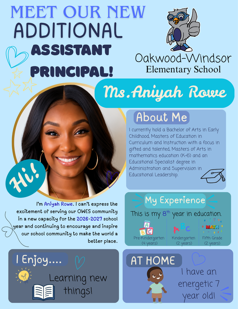 New Additional Assistant Principal @ OWES
