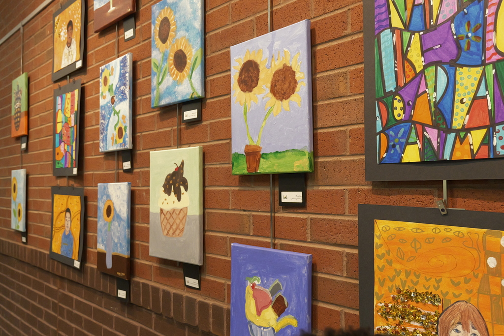 acGATEWAY students artwork on display.