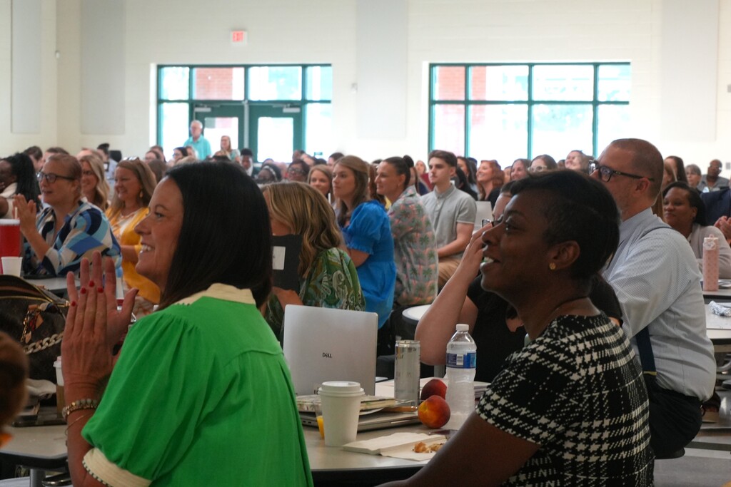 New teachers to Aiken County watch fashion show at Ignite.