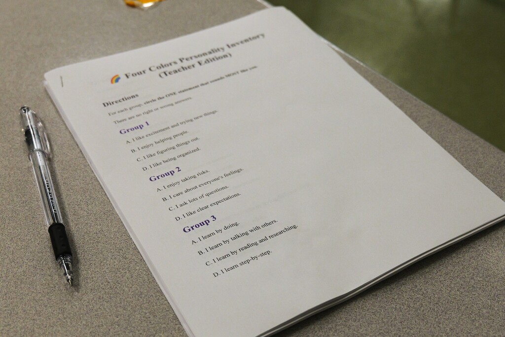 Worksheet with an activity for teachers.
