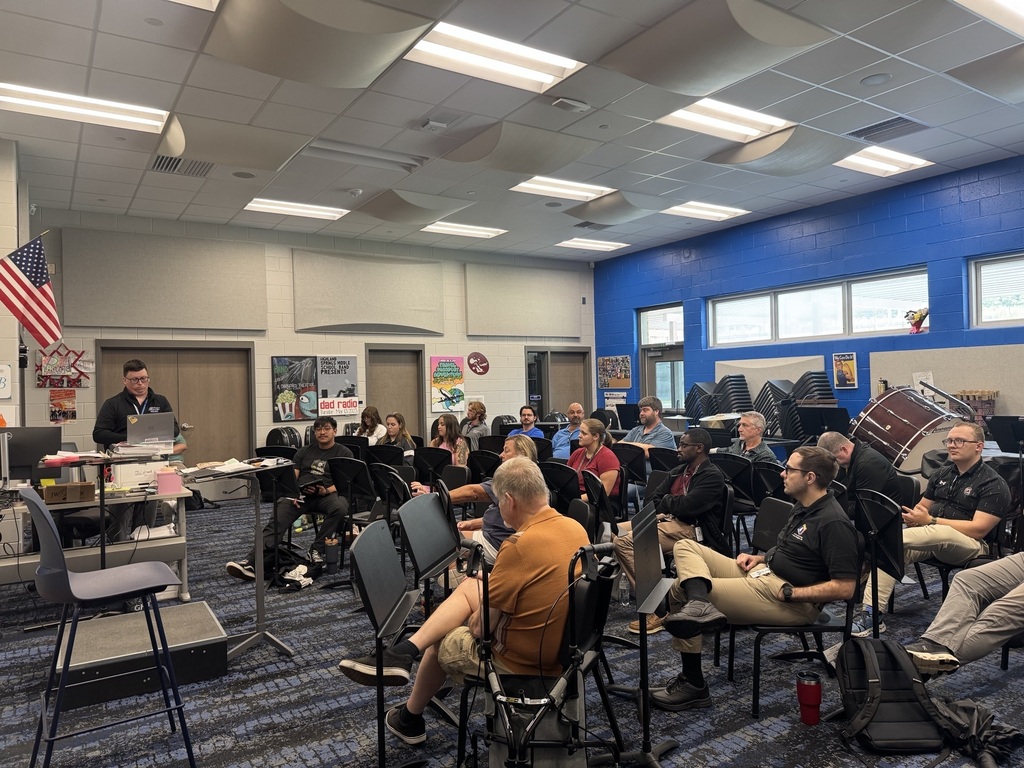 Band teachers learn best practices during professional development day. 