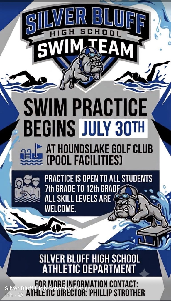 swim flyer with text 