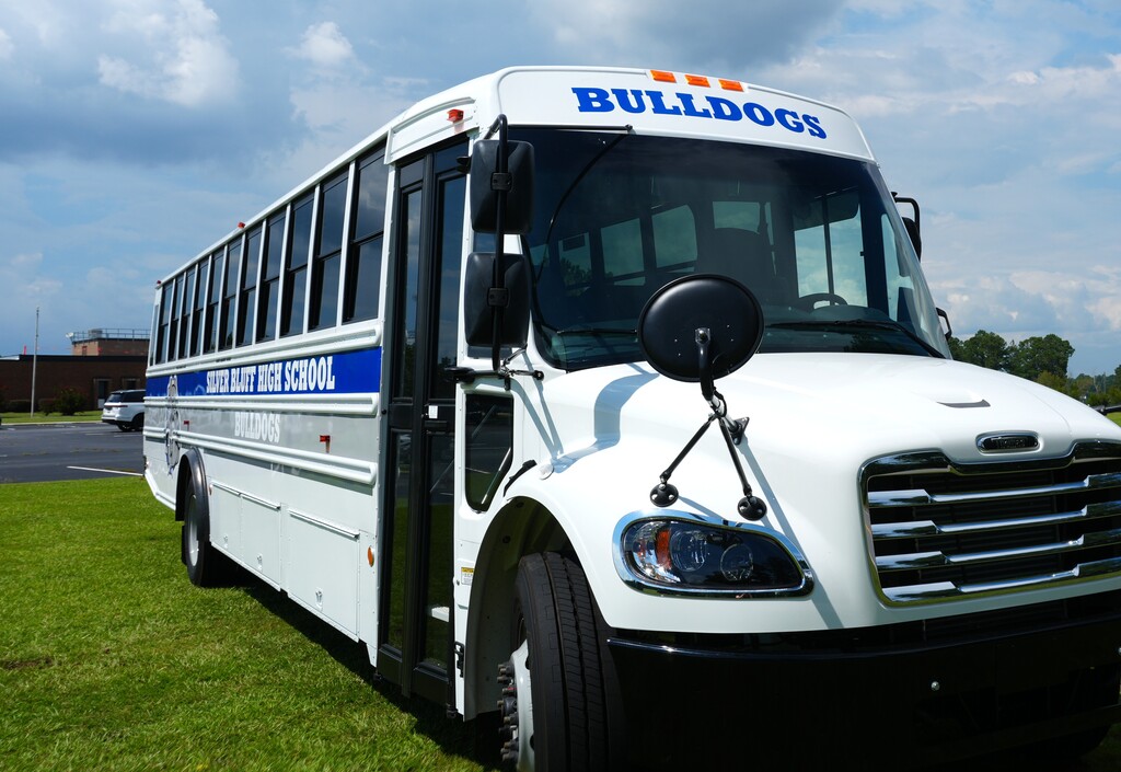 Silver Bluff showcases its new activities bus.