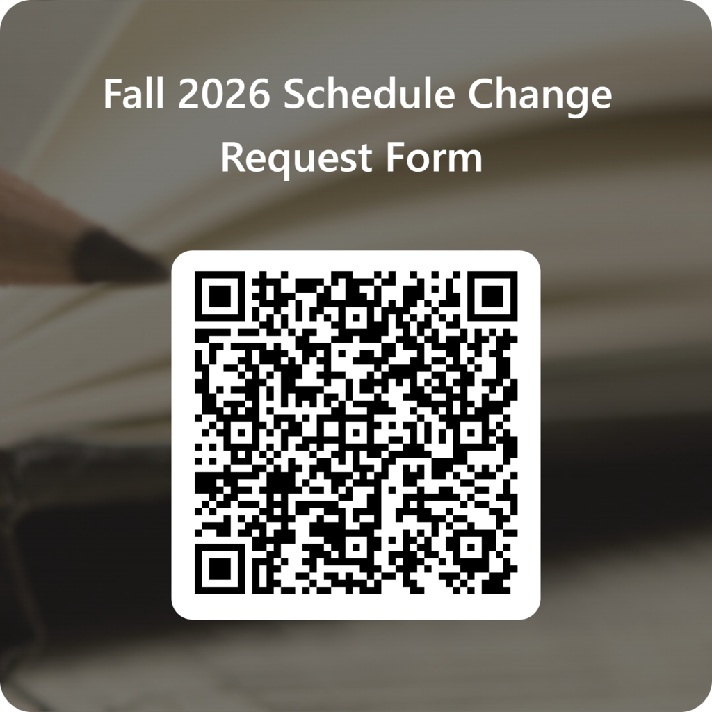 Fall 2026 Schedule Change QR Code