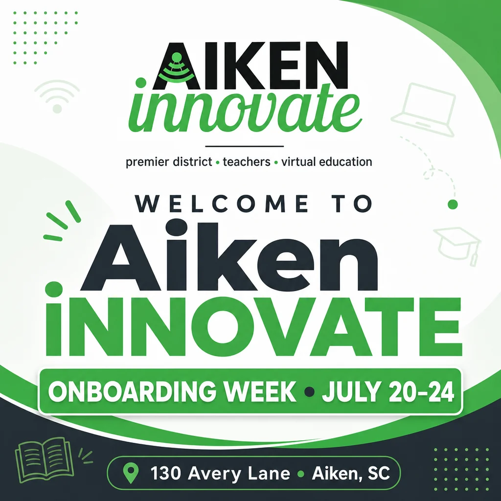 Aiken iNNOVATE Onboarding Flyer.